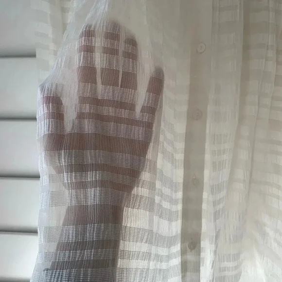 FRAME NWT Blouson Long Sleeve Smocked Blouse Top - Picture 10 of 15